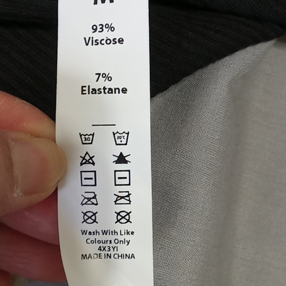 HALARA MEDIUM Long DRESS Women New Black Ribbed Casual Party Cocktail zz - Picture 5 of 6